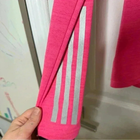 Adidas Supernova Shirt V-Neck Long Sleeved Pink &  Black Size Small - Picture 4 of 16